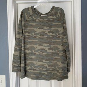 Caslon Camo Knit Top Size X Large